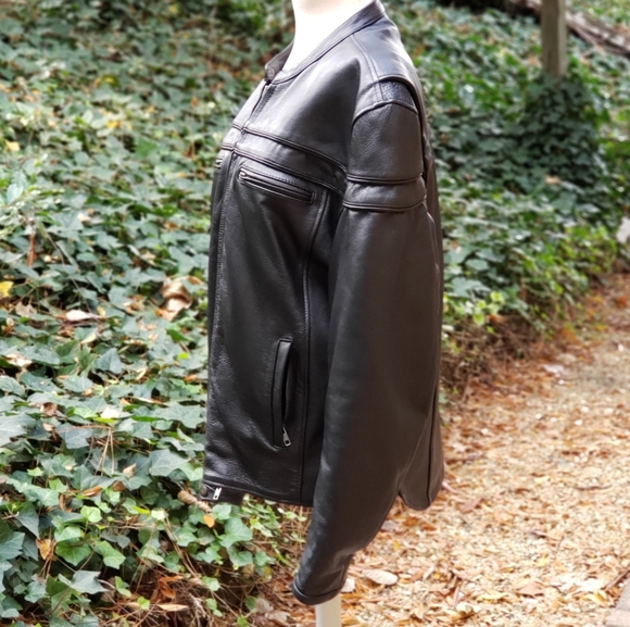 First Classics Leather Motorcycle Jacket w/ Insulated Zip Out Liner Mens Medium - Picture 2 of 13